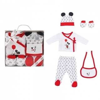 SET REGALO 5 PIEZAS 0-6MESES MICKEY ROJO iNTERBABY